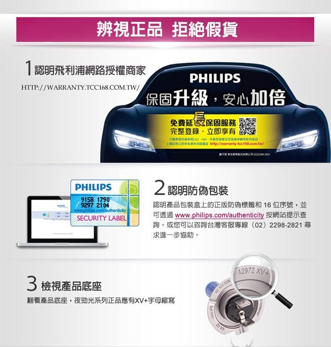 PHILIPS 飛利浦車燈 夜勁光XVP+亮130% X-tremeVisionPlus H1 H4 H7